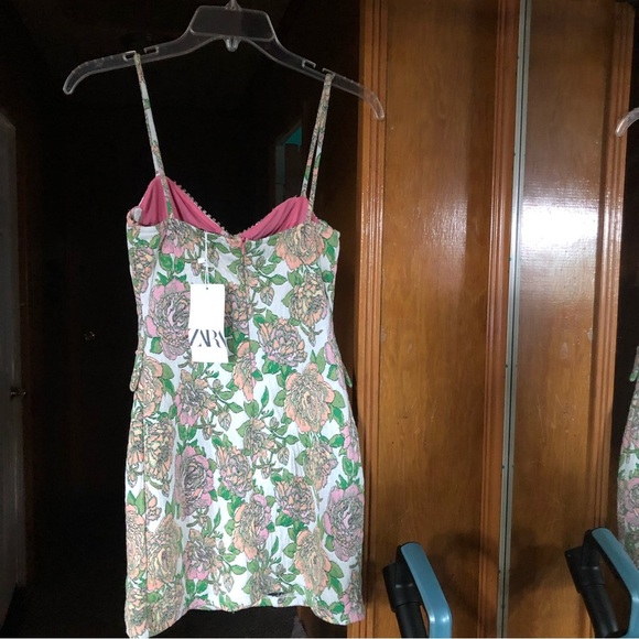 Zara JACQUARD DRESS WITH RHINESTONES - Picture 12 of 16